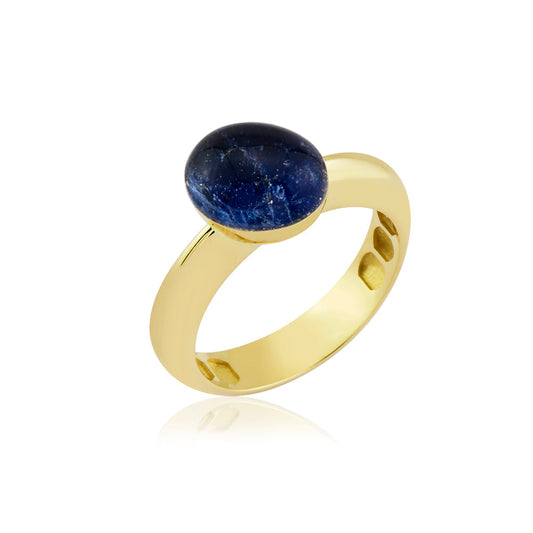 Auralis Ring in 14K Solid Gold with Stone Details