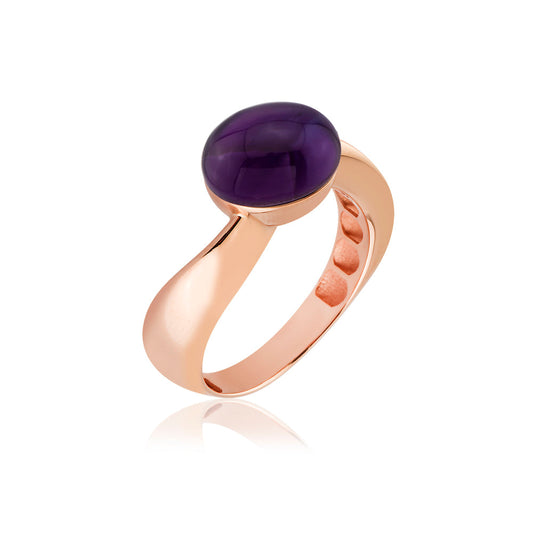 Auralis Ring in 14K Solid Gold with Stone Details