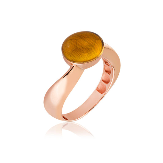 Auralis Ring in 14K Solid Gold with Stone Details