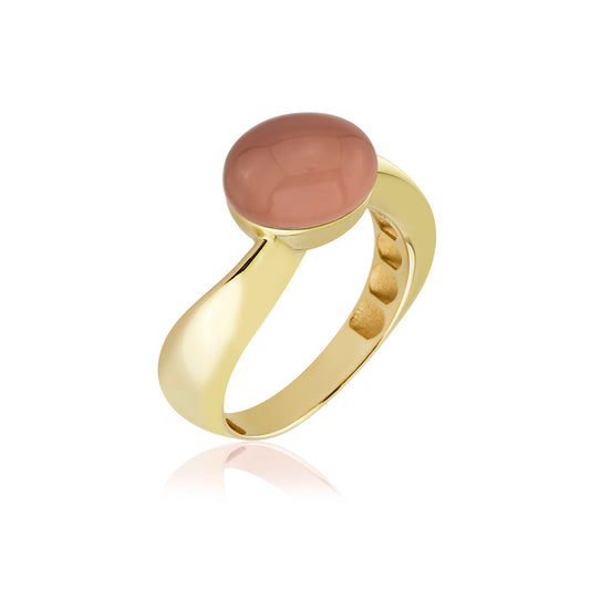 Auralis Ring in 14K Solid Gold with Stone Details