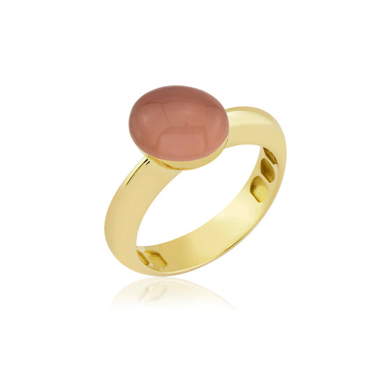 Auralis Ring in 14K Solid Gold with Stone Details