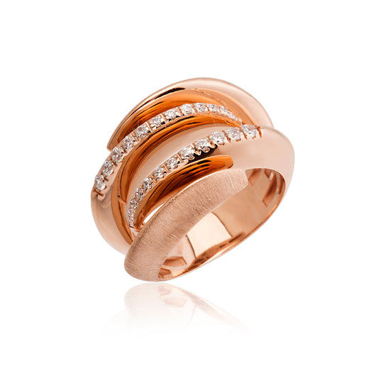 Astra Ring in 14K Solid Gold with Stone Details