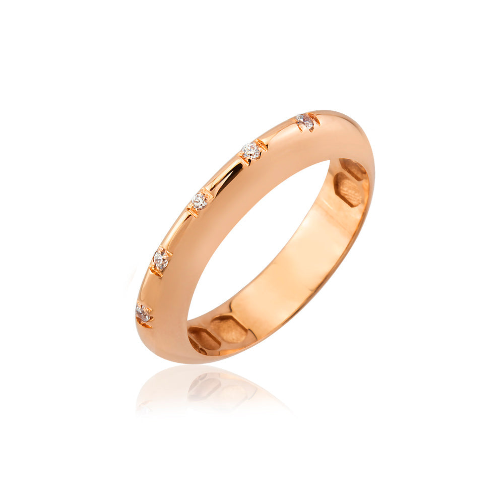 Nova Ring aus 14 Karat Massivgold mit Steindetails