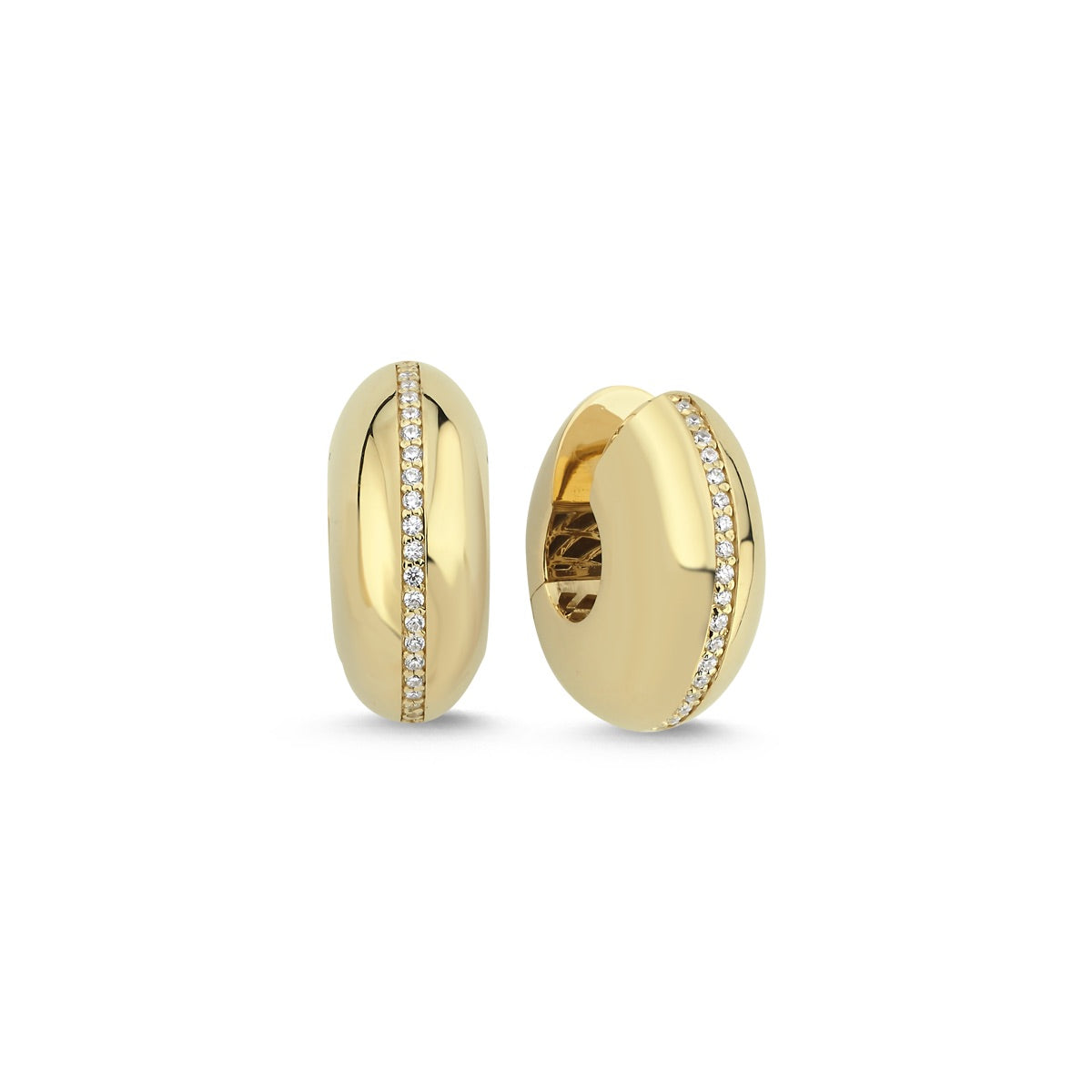 Alyssa Ohrring aus 14 Karat Massivgold mit Steindetails